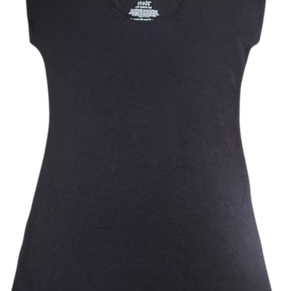 Shade Black Cap Sleeve Tee